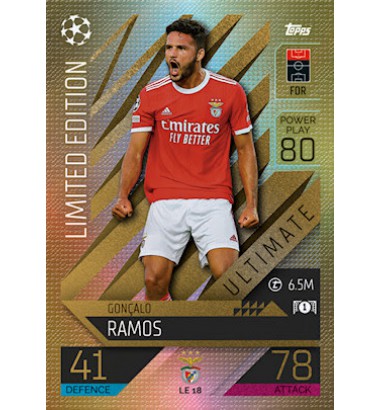 Topps Match Attax Extra Champions League 2022/2023 Limited Edition Gonçalo Ramos (SL Benfica)